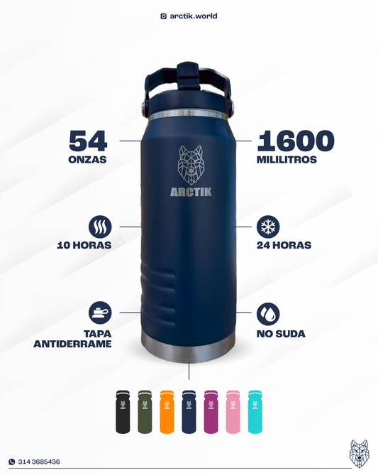 Termo Arctik World 54oz – Acero Inoxidable Premium con Doble Aislamiento